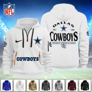 American Football AOP Hoodie Half Zipper LDLO14092541