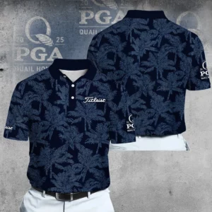 Golf 2026 PGA. Palm Indigo Pattern AOP Polo Shirt DTL11102513