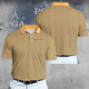Golf 2026 PGA. Dark Yellow Citrus Pattern AOP Polo Shirt DTL11102510