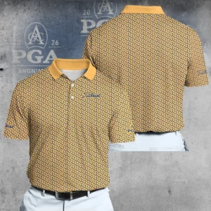 Golf 2026 PGA. Dark Yellow Citrus Pattern AOP Polo Shirt DTL11102509