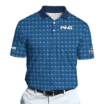 Golf 2026 PGA. Feathers & Crown in Navy Pattern AOP Polo Shirt LDLO13102544