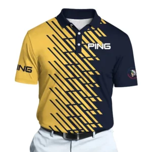 Golf 2026 Open. Yellow And Blue Pattern AOP Polo Shirt LDLO191125128