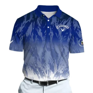 Golf 2026 Open. Blue And White Pattern AOP Polo Shirt LDLO191125123