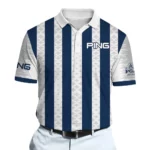 Golf 2026 PGA. Blue Vertical Stripes Pattern AOP Polo Shirt LDLO13102536
