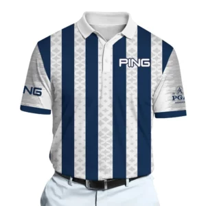 Golf 2026 PGA. Blue Vertical Stripes Pattern AOP Polo Shirt LDLO13102536