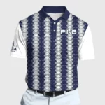 Golf 2026 PGA. Navy Sport Pattern AOP Polo Shirt DTL11102548