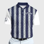 Golf 2026 PGA. Navy Sport Pattern AOP Polo Shirt DTL11102547