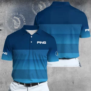 Golf 2026 Open. Dark Blue Gradient Pattern AOP Polo Shirt LDLO191125116