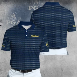 Golf 2026 PGA. Yellow Trophy Pattern AOP Polo Shirt DTL11102517