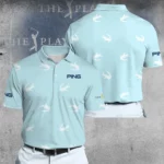 Golf 2026 The Players Men's Flomotion Light Blue Pattern AOP Polo Shirt LDLO03112548