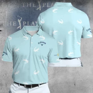 Golf 2026 The Players Men's Flomotion Light Blue Pattern AOP Polo Shirt LDLO03112547