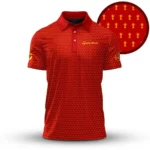 Golf 2026 PGA. Red Yellow Trophy Pattern AOP Polo Shirt LDLO13102526