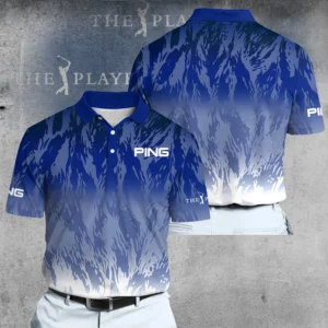 Golf 2026 The Players Blue And White Pattern AOP Polo Shirt LDLO03112544