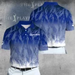 Golf 2026 The Players Blue And White Pattern AOP Polo Shirt LDLO03112542