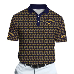 Golf 2026 Open. Blue Yellow Trophy Pattern AOP Polo Shirt LDLO12102543