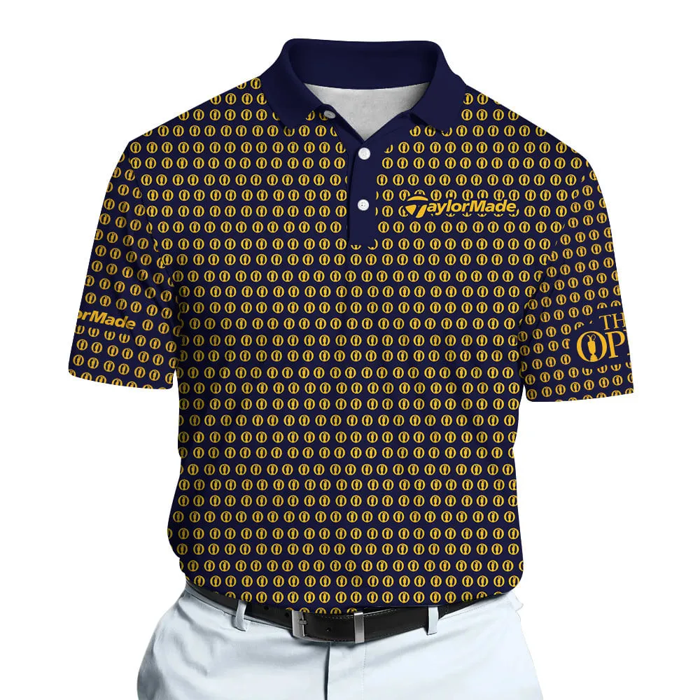 Golf 2026 Open. Blue Yellow Trophy Pattern AOP Polo Shirt LDLO12102542