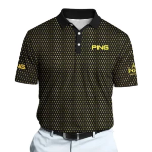 Golf 2026 PGA. Black Yellow Trophy Pattern AOP Polo Shirt LDLO13102524