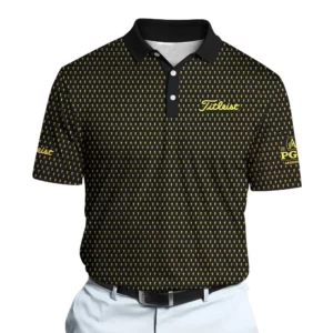Golf 2026 PGA. Black Yellow Trophy Pattern AOP Polo Shirt LDLO13102521