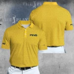 Golf 2026 The Players Yellow And Blue Pattern Pattern AOP Polo Shirt LDLO03112540
