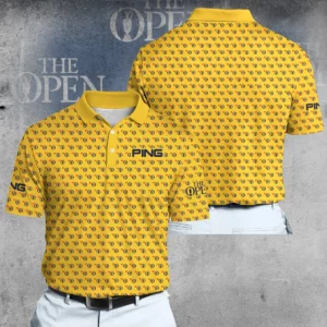 Golf 2026 Open. Yellow Trophy 18 Seamless Pattern AOP Polo Shirt LDLO12102540