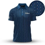 Golf 2026 PGA. Blue Brands Pique Botanic Pattern AOP Polo Shirt DTL11102521