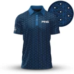 Golf 2026 PGA. Blue Brands Pique Botanic Pattern AOP Polo Shirt DTL11102524