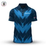 Golf 2026 Open. Blue Tech Sport Pattern AOP Polo Shirt LDLO191125110