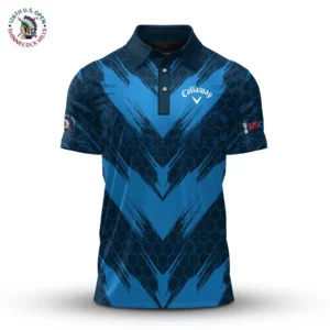 Golf 2026 Open. Blue Tech Sport Pattern AOP Polo Shirt LDLO191125111
