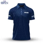 Golf 2026 Open. Dark Blue Pattern AOP Polo Shirt LDLO12102536
