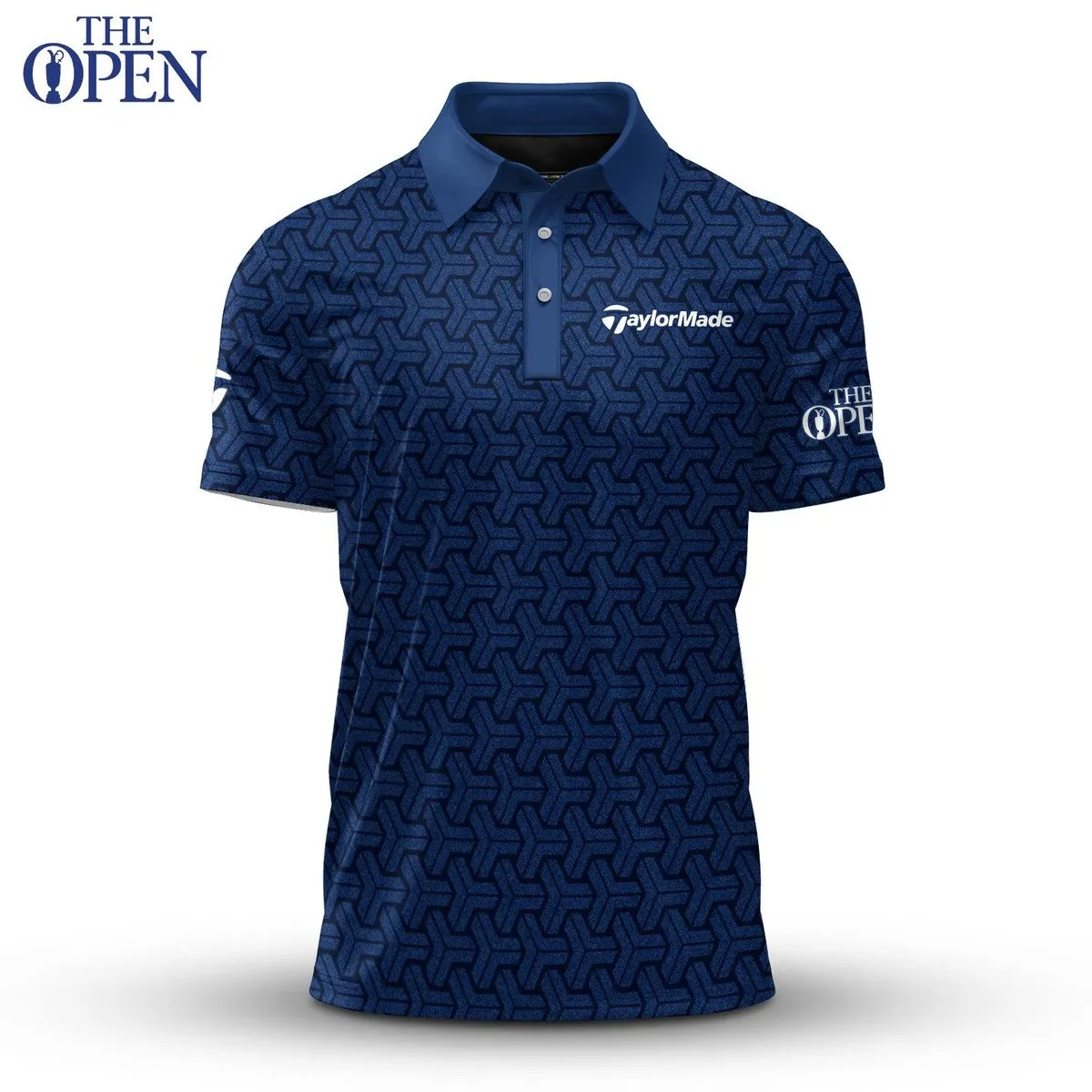 Golf 2026 Open. Dark Blue Pattern AOP Polo Shirt LDLO12102534