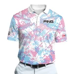 Golf 2026 Open. Pink Light Blue Pattern AOP Polo Shirt LDLO191125108