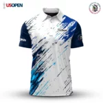 Golf 2026 Open. Blue Sporty Pattern AOP Polo Shirt LDLO19112597