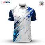 Golf 2026 Open. Blue Sporty Pattern AOP Polo Shirt LDLO19112599
