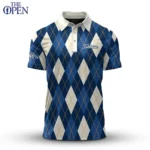 Golf 2026 Open. Dark Blue Pattern AOP Polo Shirt LDLO12102529