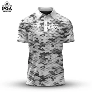 Golf 2026 PGA. Grey Camo Pattern AOP Polo Shirt DTL11102535