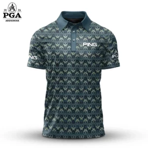Golf 2026 PGA. Sporty Skull Pattern AOP Polo Shirt DTL11102528
