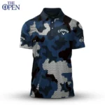 Golf 2026 Open. Blue White Black Camo Pattern AOP Polo Shirt LDLO12102507