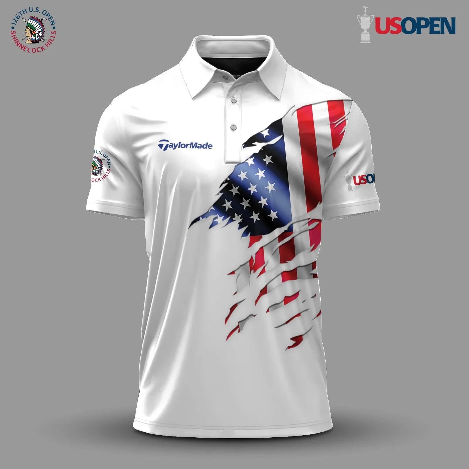 Golf 2026 Open. Golf Flag American Pattern AOP Polo Shirt LDLO19112594