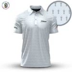 Golf 2026 Open. Light Blue Pattern AOP Polo Shirt LDLO19112585
