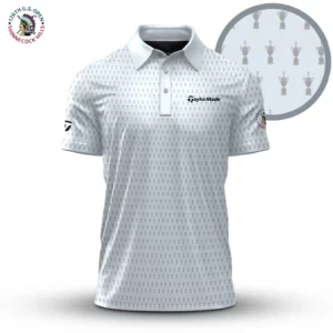Golf 2026 Open. Light Blue Pattern AOP Polo Shirt LDLO19112586