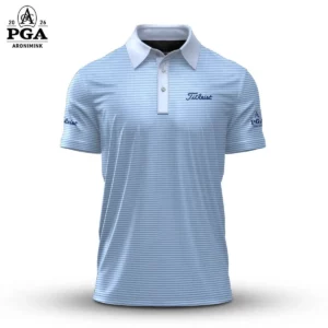 Golf 2026 PGA. Hales Stripe Cottage Blue Pattern AOP Polo Shirt LDLO13102517