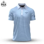 Golf 2026 PGA. Hales Stripe Cottage Blue Pattern AOP Polo Shirt LDLO13102519
