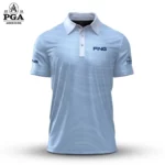 Golf 2026 PGA. Hales Stripe Cottage Blue Pattern AOP Polo Shirt LDLO13102520