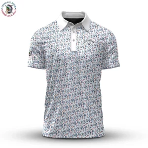 Golf 2026 Open. White Cloudspun Branch AOP Polo Shirt LDLO19112567