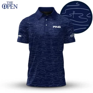 Golf 2026 Open. Blue Golf Course Pattern AOP Polo Shirt LDLO12102524