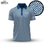 Golf 2026 Open. Blue White Luxury Pattern AOP Polo Shirt LDLO12102514
