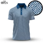 Golf 2026 Open. Blue White Luxury Pattern AOP Polo Shirt LDLO12102516