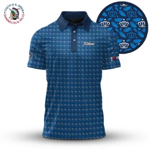 Golf 2026 Open. Feathers & Crown in Navy Pattern AOP Polo Shirt LDLO19112557