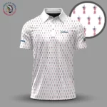 Golf 2026 Open. White US Pattern AOP Polo Shirt LDLO19112553