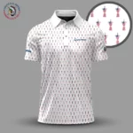 Golf 2026 Open. White US Pattern AOP Polo Shirt LDLO19112554